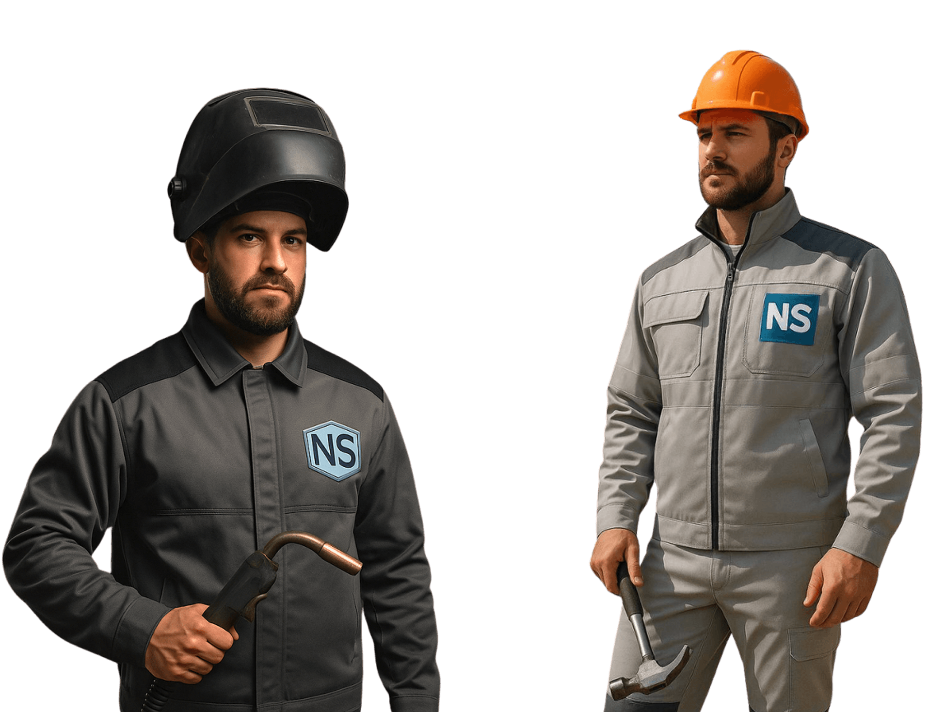 Фотография счастливых людей, одетых в спец одежду от National Safety